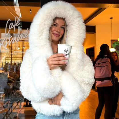 Sienna – Long Sleeve Oversized Hoodie With Faux Fur Lining