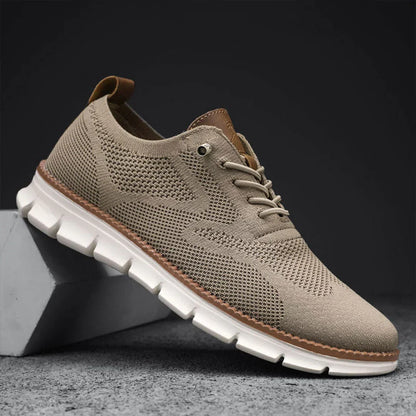 Men's Knit Mesh Lace Up Breathable Lightweight Walking Shoes