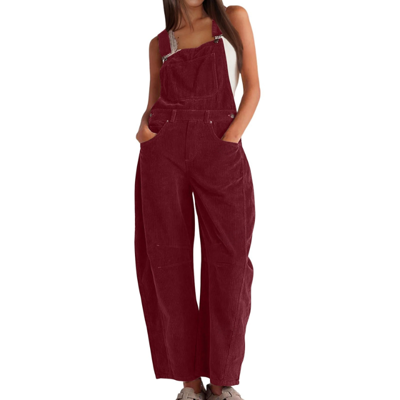 Women’s Corduroy Wide-Leg Dungarees