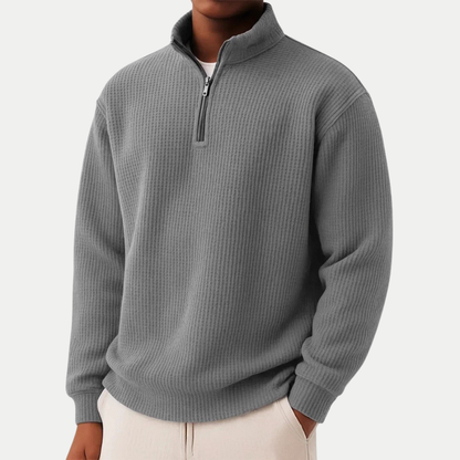 Shachar – Afslappet sweater med lynlås