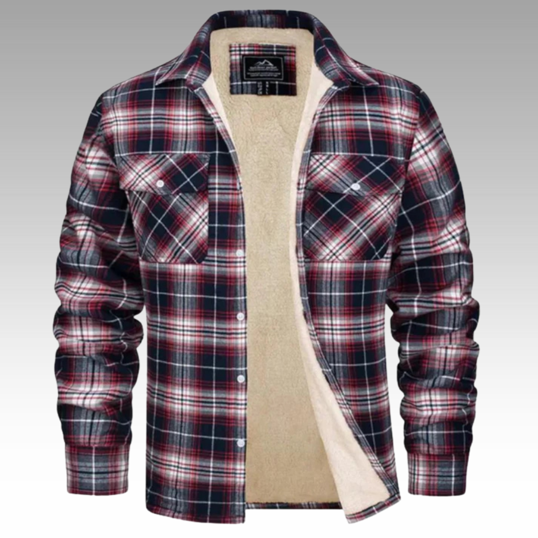 Varm Flanneljakke til Mænd - Komfort & Råt Outdoor-design