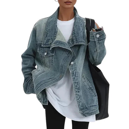 Cleo - Veste urbaine asymétrique à boutons