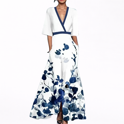 Valentina | Robe maxi élégante à décolleté profond