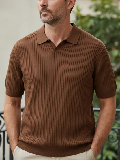 De Riviera – Geribde Gebreide Polo Rafello&Co
