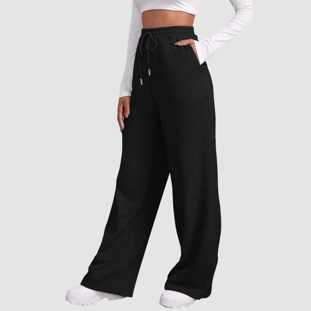 Selvara | Damskie Spodnie Jogger Szerokie z Wiązaniem Casual