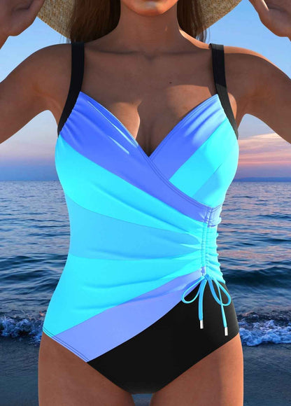 Luxus-Surplice-Badeanzug mit buntem Muster