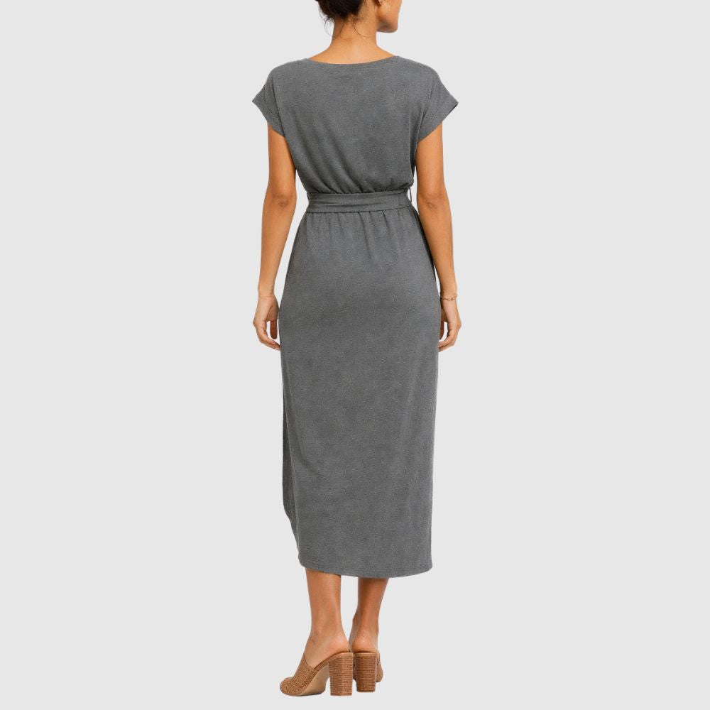 Zoé - Robe midi avec ceinture