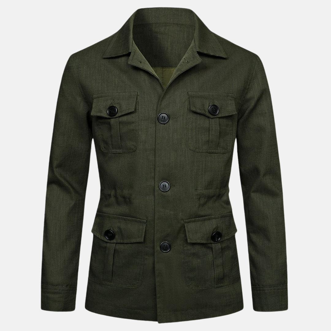 Vince Veste Homme Élégante – Style Classique avec Multiples Poches & Fermeture à Boutons