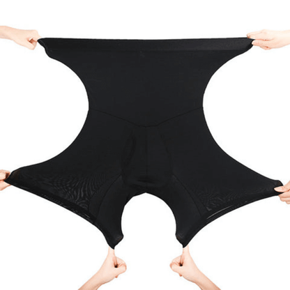 Schwarze nahtlose Shapewear-Shorts, dehnbar, figurformend, Damen-Unterwäsche.