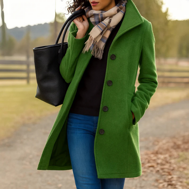 Aubrey | Classic Coat with Buttons for Women | Lunarafi