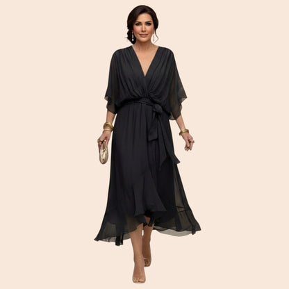 Sarah | Robe Sandra Mousseline Col V