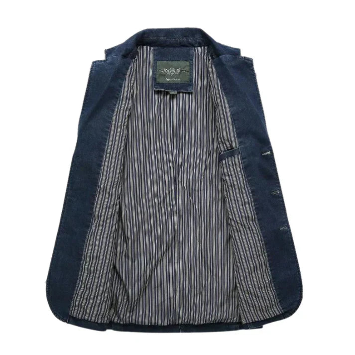 Kelvin | Men Trendy Formal casual Denim blazer