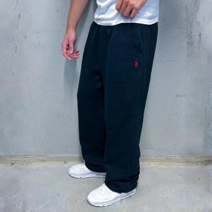 Robert – Pantalon de jogging en polaire à jambe large avec poches