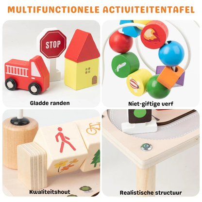 PlayTableix – 7-in-1 Montessori Houten Activiteitentafel