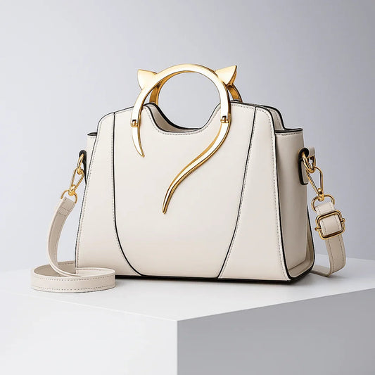 Damen Handtasche mit Katzengriff | Elegant
