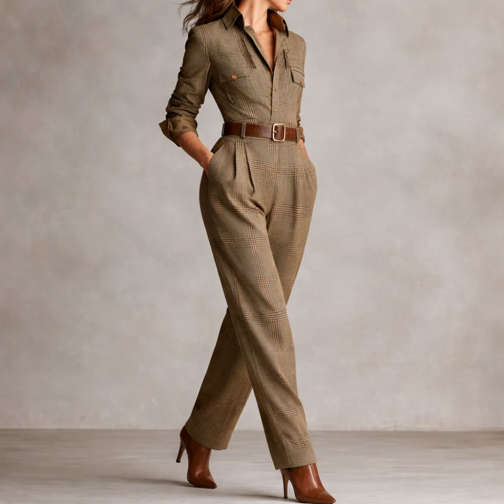 Natalie - Combinaison élégante avec ceinture et coupe ajustée