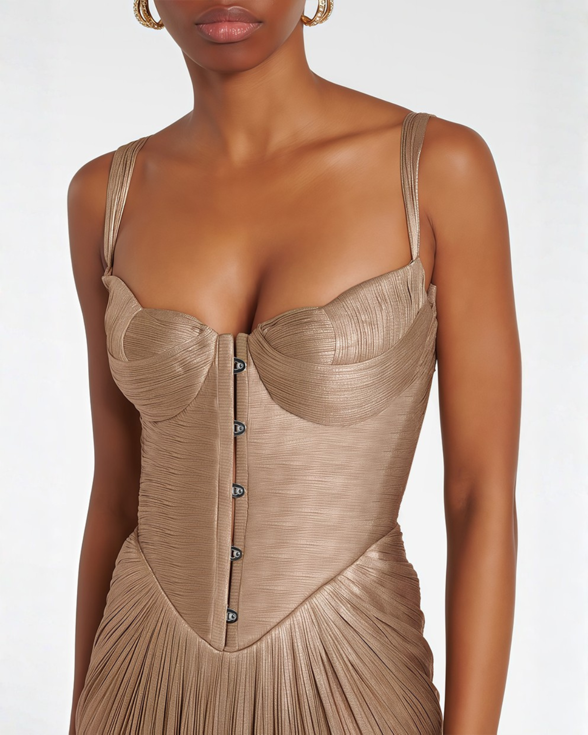 Plissiertes Maxikleid Cléophée