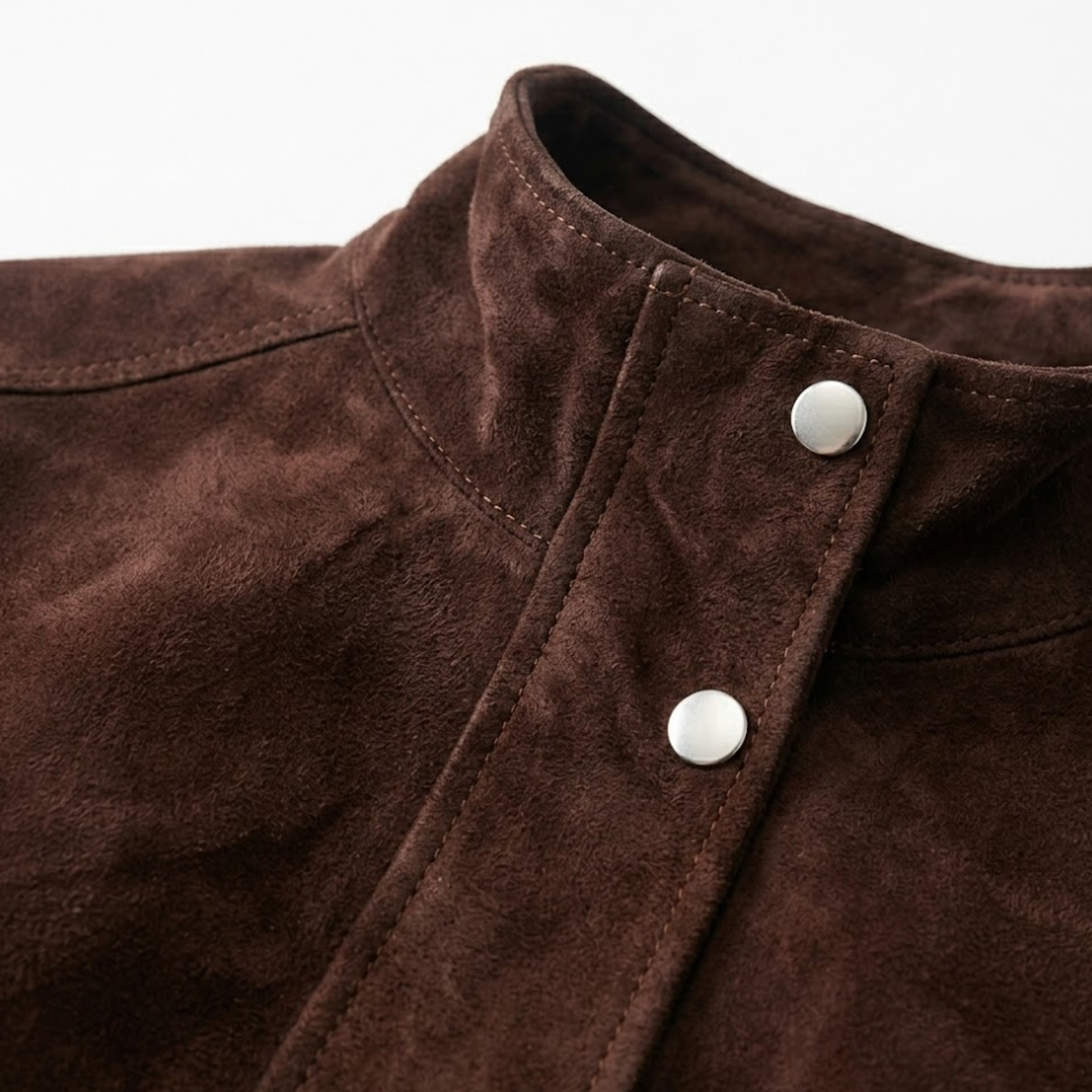 Veste Bomber en Polyester à Col Montant avec Fermeture Éclair et Grandes Poches