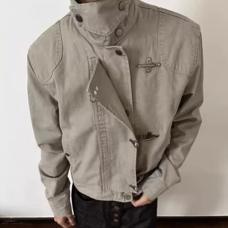 Mason - Long Sleeve Buckle Jacket with Side Pockets