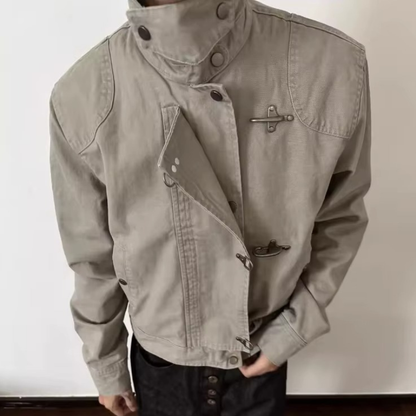 Mason - Long Sleeve Buckle Jacket with Side Pockets
