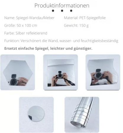 SpiegelFlex – Selbstklebende Spiegelfolie