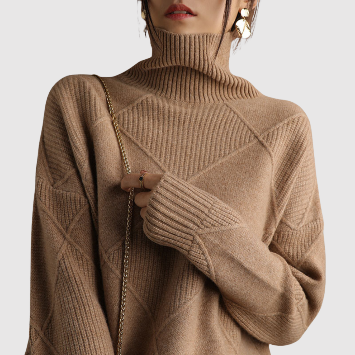 Amelia – Elegancki sweter z golfem