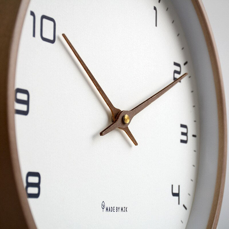 Wall Clock – Minimalist Wooden Design with Silent Quartz Movement for Modern Interiors