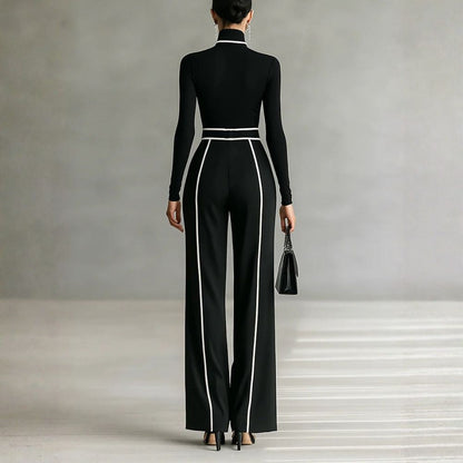 Natalia - Dopasowany komplet z eleganckimi detalami