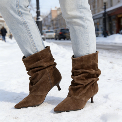 Women’s ankle boots pointed toe low heel