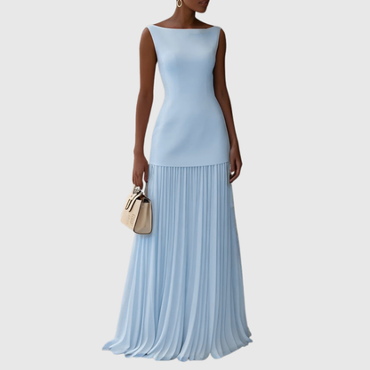 Elżbieta - Sukienka maxi plisowana elegancka
