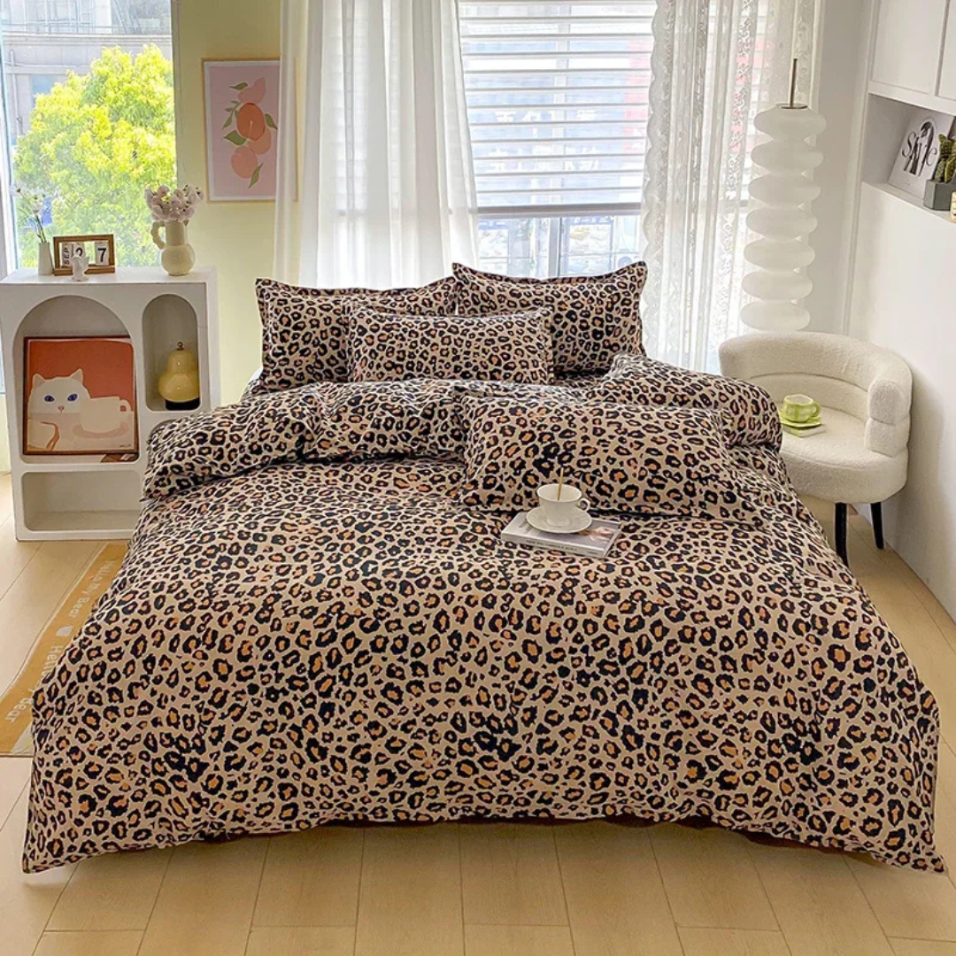 Savannah - Luxe Bedovertrek met Luipaardprint