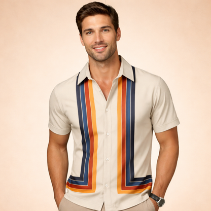 Arnold - Mens Retro Style Button Shirt