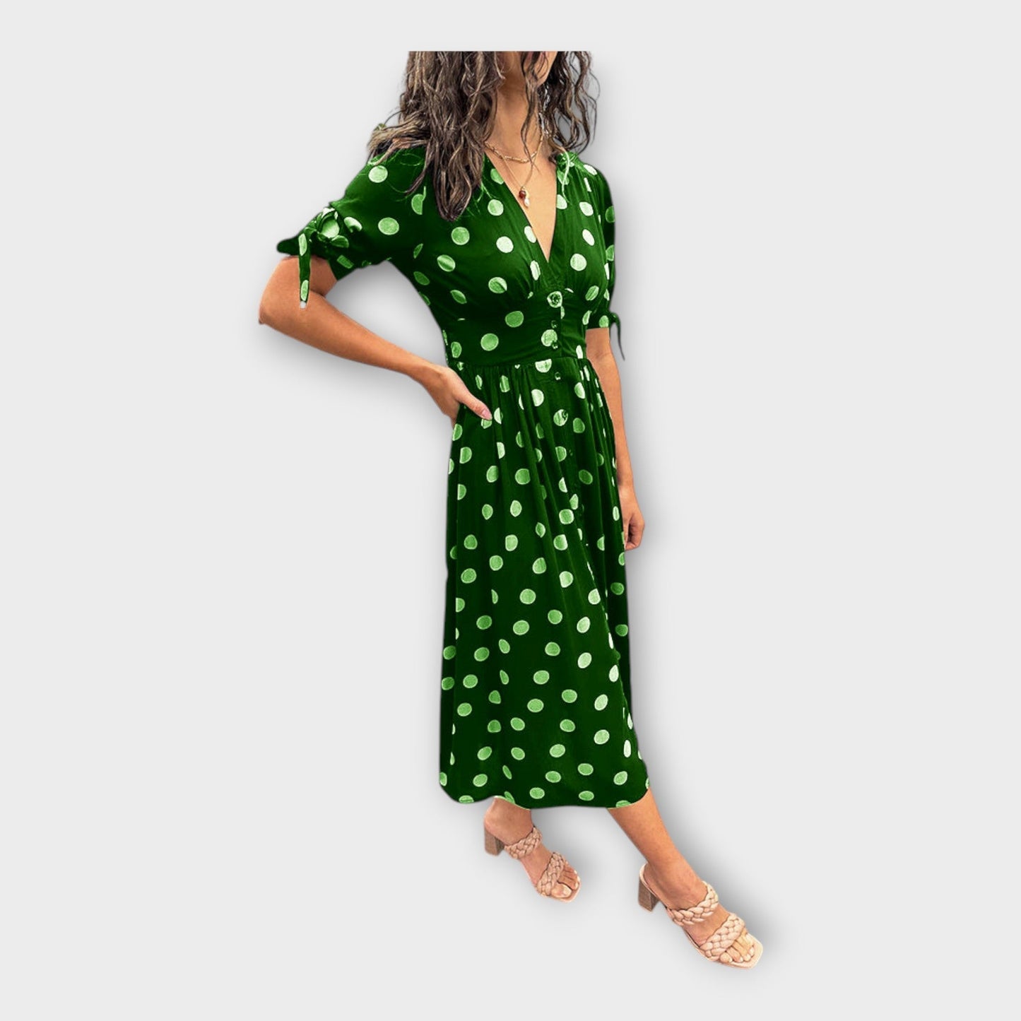 Adéla – Elegantní Šaty s Puntíky