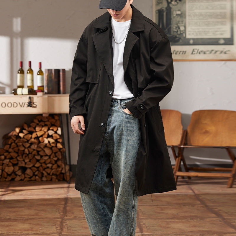 Maxwell – Lange Mouwen Trenchcoat met Knopen en Zakdetail