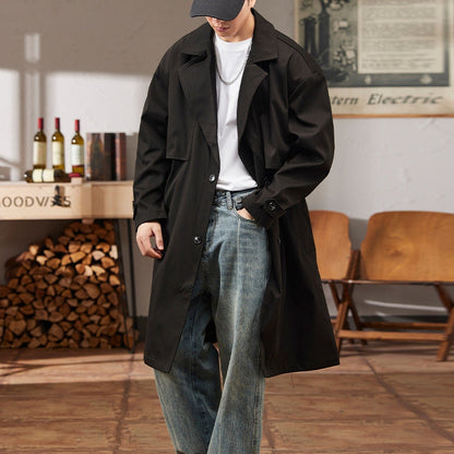 Maxwell – Lange Mouwen Trenchcoat met Knopen en Zakdetail