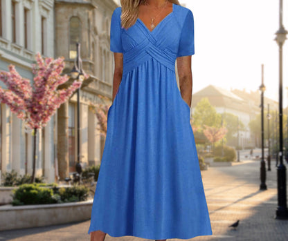 Leyla | Abito midi elegante con effetto valorizzante