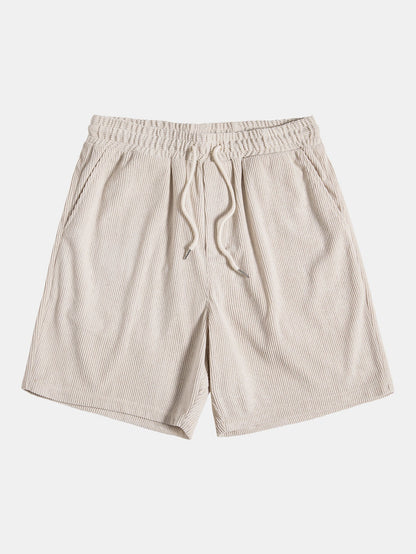 Ethan - Kurzarm Cordhemd Mit Knöpfen Und Shorts Set