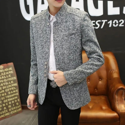 Ethan – Men's Long Sleeve Jacket with Button Detail | Structured and Polished for Any Occasion