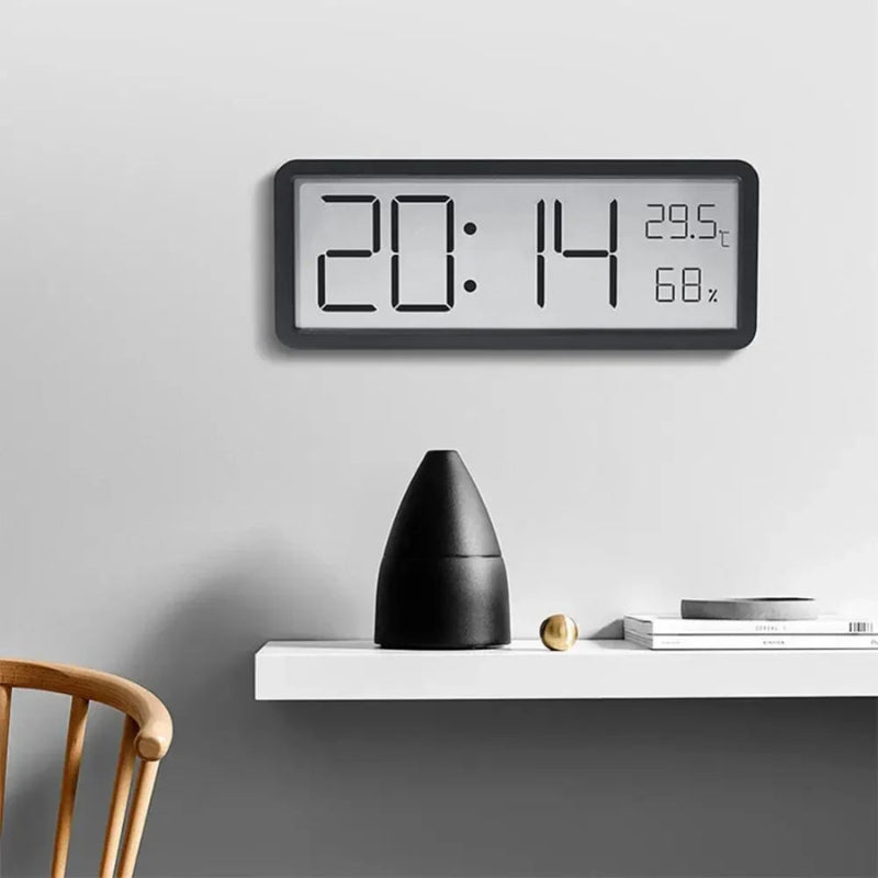 TimeEdge – Digitale LED Wandklok met Temperatuur- en Vochtigheidsweergave