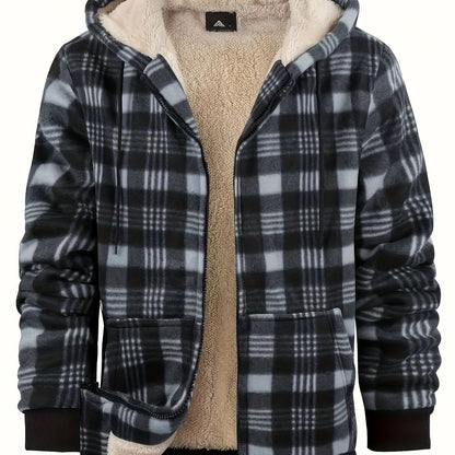 Luthar | Heren fleece hoodiejack voor zware omstandigheden – Warme winterjas met verstelbare capuchon