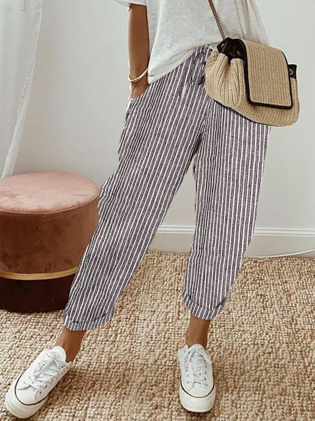 Mel - Spodnie Lniane Najnowsza Moda na Lato