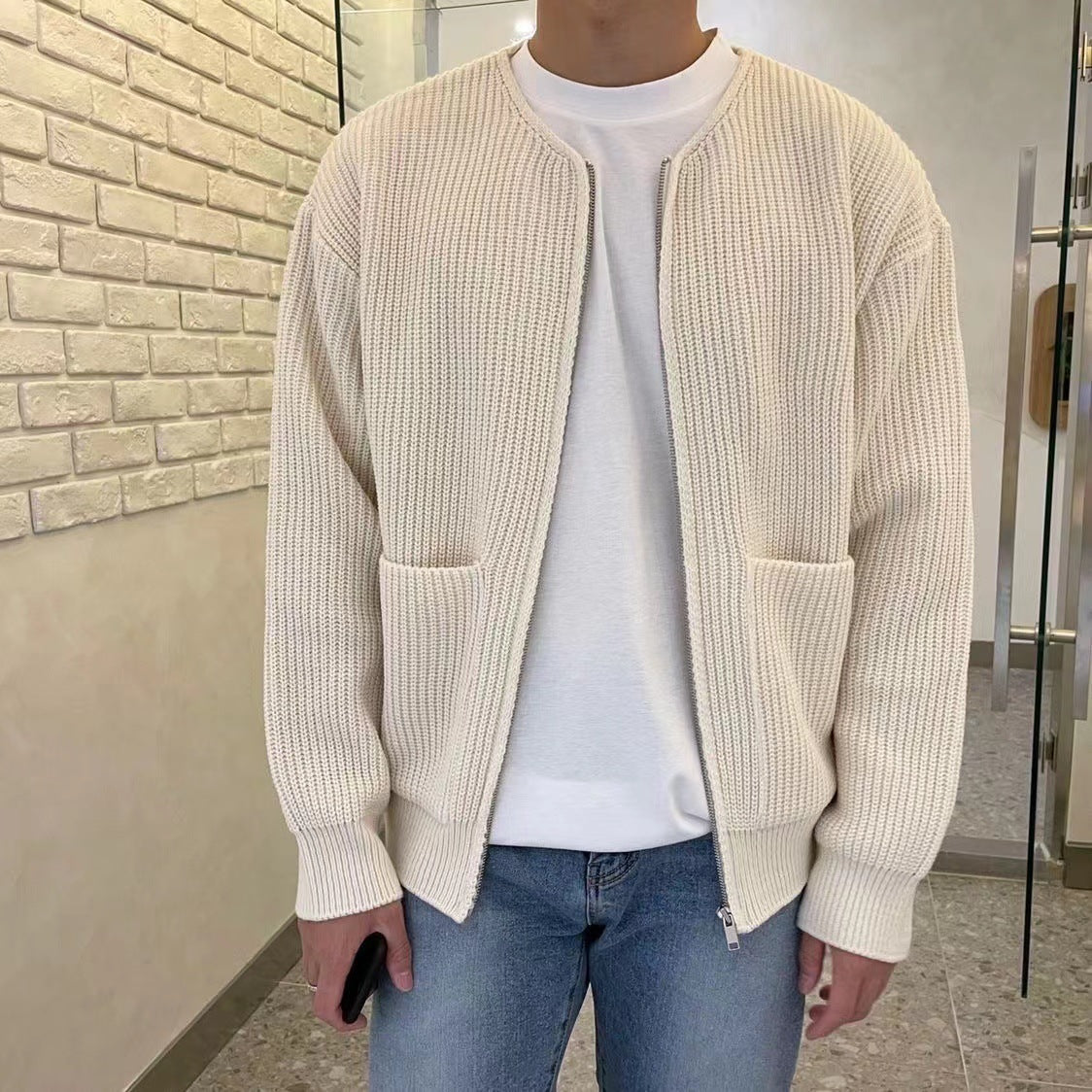 Heren Cardigan met moderne pasvorm – Conner