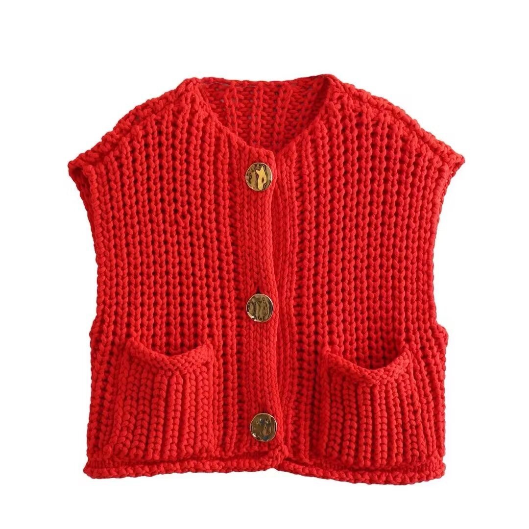 Madelin - Gilet en grosse maille texturée