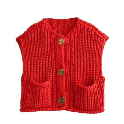 Madelin - Gilet en grosse maille texturée