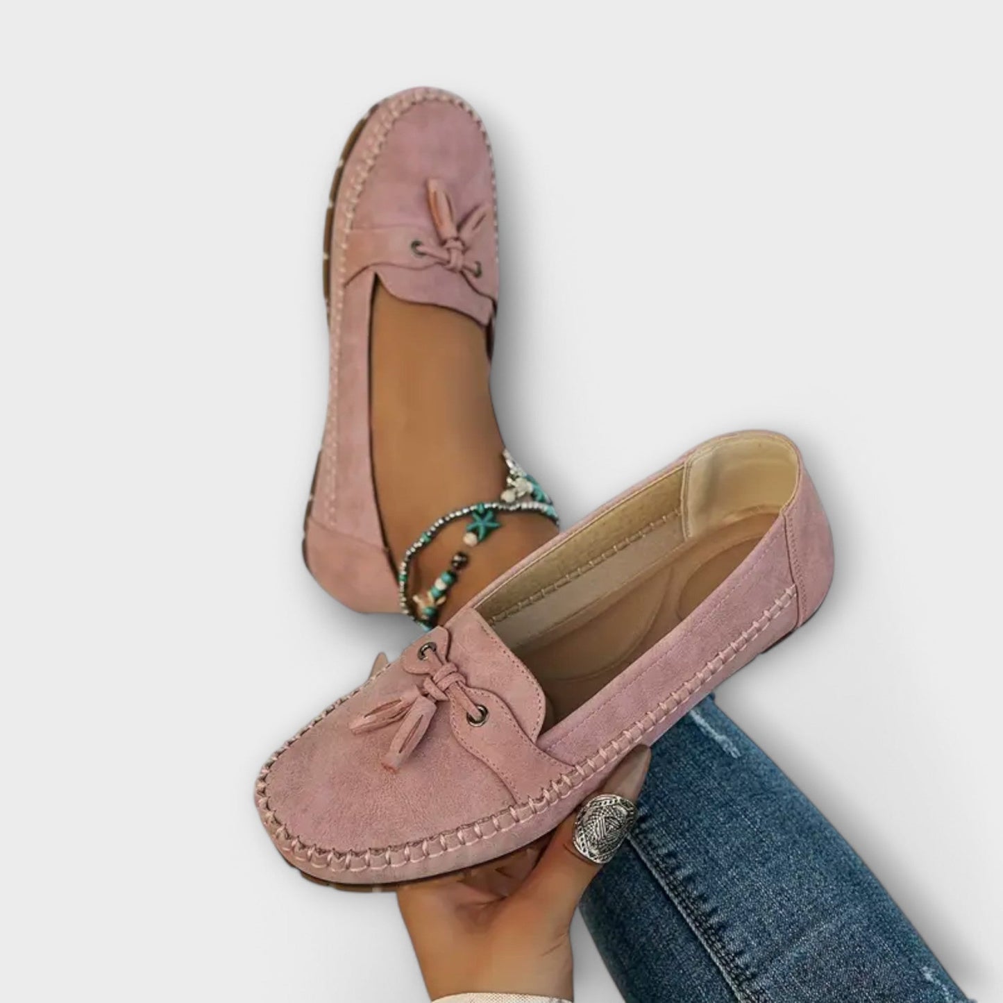 Harper | Women's Tassel Detail Suede-Style Loafers