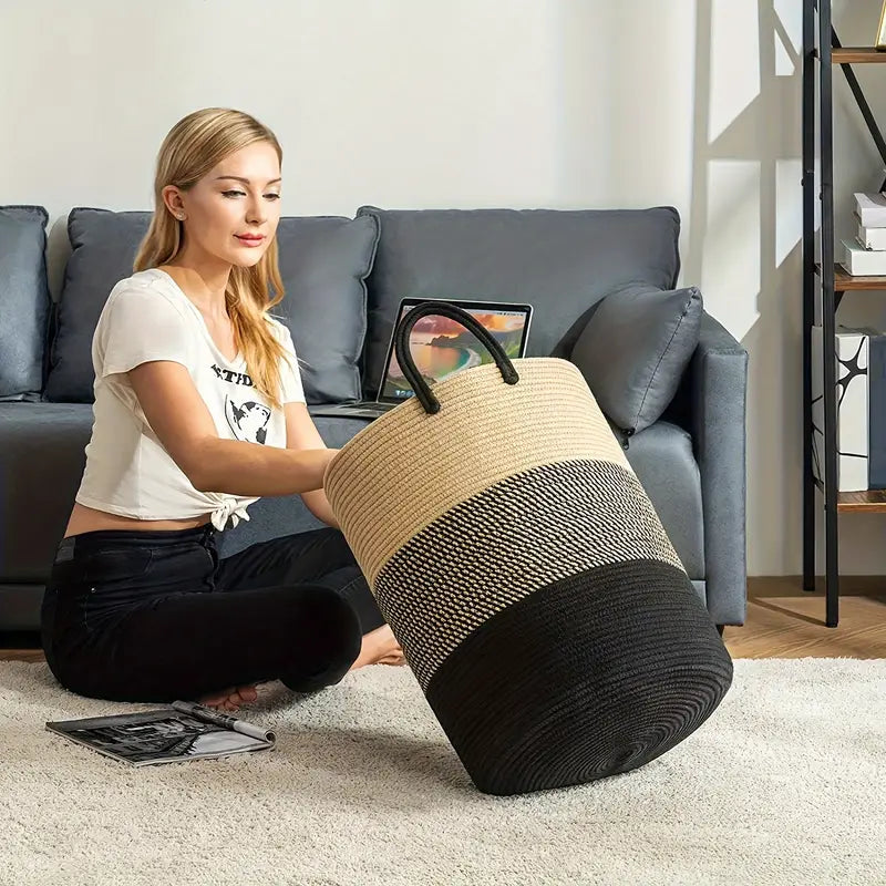 LaundriEase - Stilfuld vasketøjskurv med stor kapacitet og holdbart design
