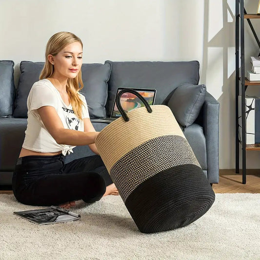 LaundriEase - Stilfuld vasketøjskurv med stor kapacitet og holdbart design
