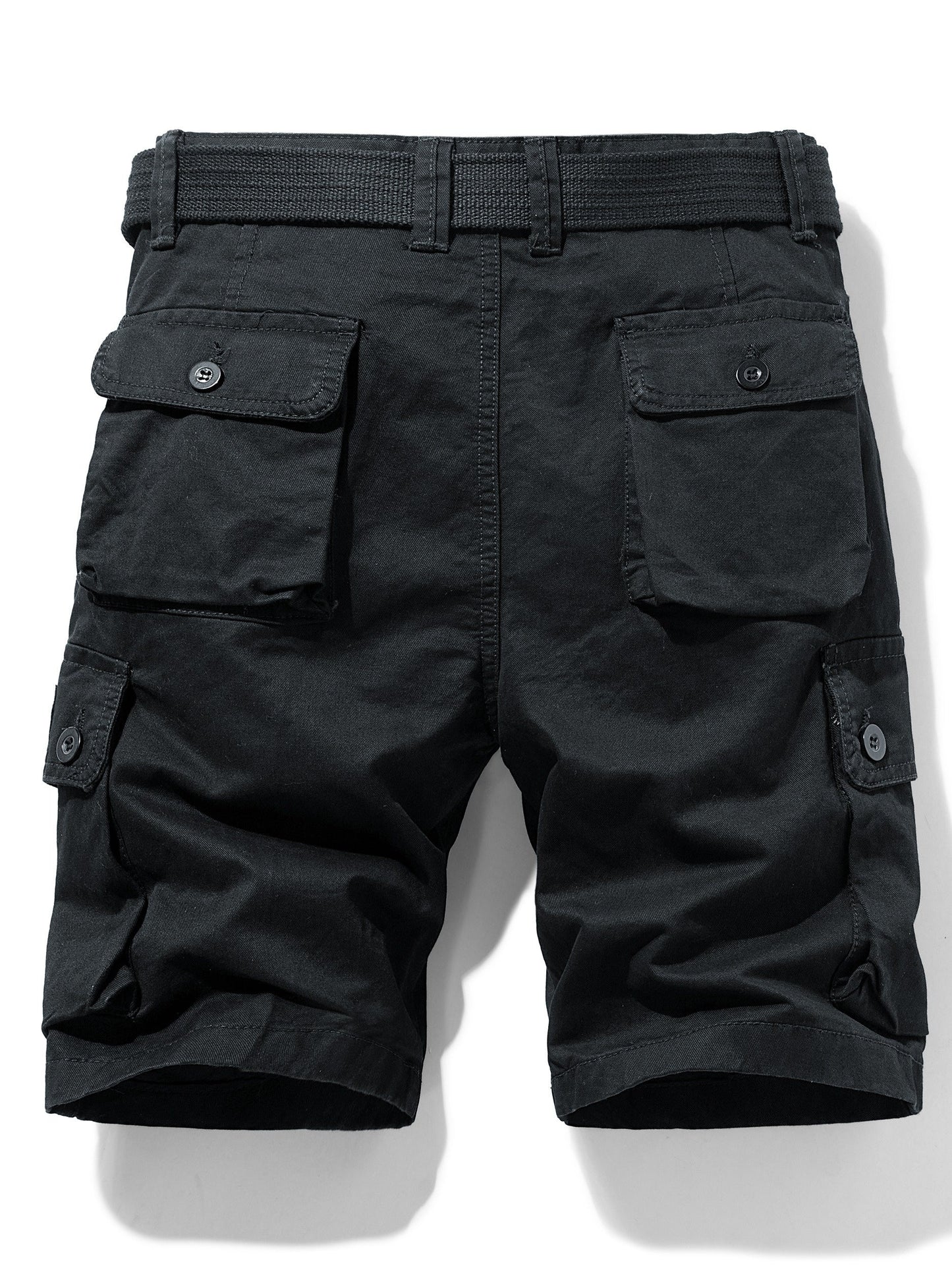 Men's Casual Cargo Shorts with Belt and Pockets