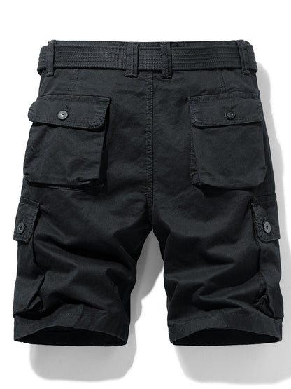 Men's Casual Cargo Shorts with Belt and Pockets