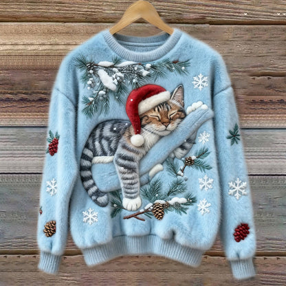 Teresa | Maglione natalizio con gatto